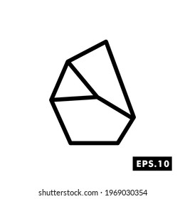 Coal Mining line icon vector. Coal icon or logo isolated sign symbol vector illustration
