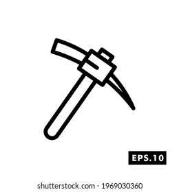 Coal Mining line icon vector. Coal icon or logo isolated sign symbol vector illustration