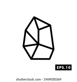 Coal Mining line icon vector. Coal icon or logo isolated sign symbol vector illustration