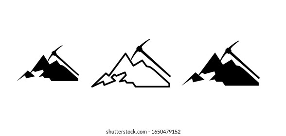 Coal Mining Logo vector icon