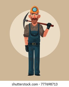 Coal Mining Miner Character Tools Cartoon Stock Vector (Royalty Free ...