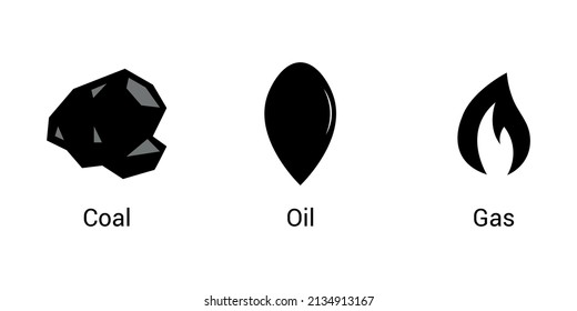 Coal Oil Gas Icon Vector Illustration