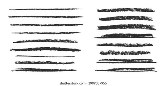 Coal pencils strokes grunge vector collection. Coal pencil lines. Chalk texture. Highly detailed grunge. Black pastel strokes.