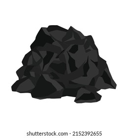 Coal pile isolated on white background. Vector illustration svg