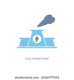 coal power plant concept line icon. Simple element illustration. coal power plant concept outline symbol design.