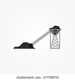 Coal Production Design Vector Illustration