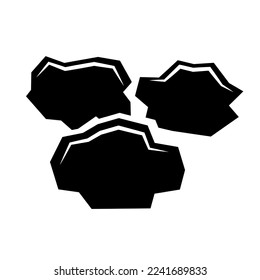 Coal silhouette icon. Natural resource. Vector.