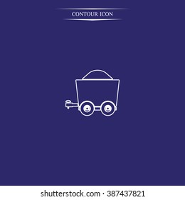 Coal trolley icon.