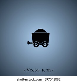 Coal trolley icon.
