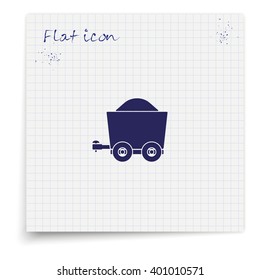 Coal trolley icon.