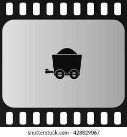 Coal trolley icon.
