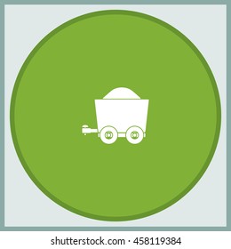 Coal trolley icon.