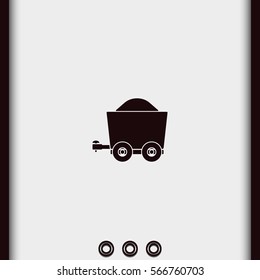 Coal trolley icon.