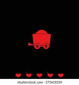 Coal trolley icon.