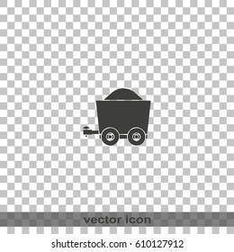 Coal trolley icon.