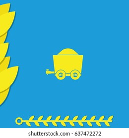 Coal trolley icon.