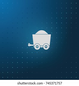 Coal trolley icon.