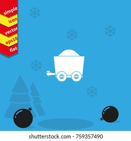 Coal trolley icon.