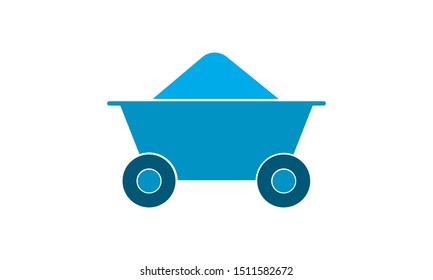coal trolley icon vector illustration used for website.