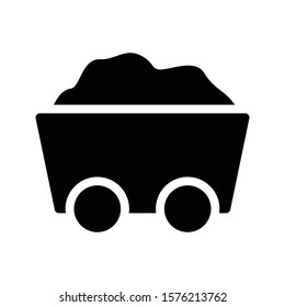 coal vector glyph flat icon 