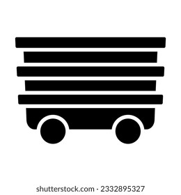 Coal Vector Glyph Icon For Personal And Commercial Use.

