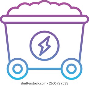 Coal vector icon. Can be used for printing, mobile and web applications.
