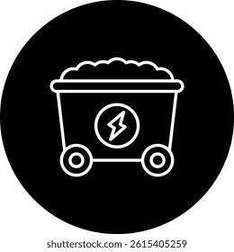 Coal vector icon. Can be used for printing, mobile and web applications.