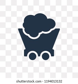 Coal vector icon isolated on transparent background, Coal transparency concept can be used web and mobile