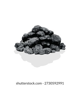 Ilustração do vetor de carvão sobre um fundo branco