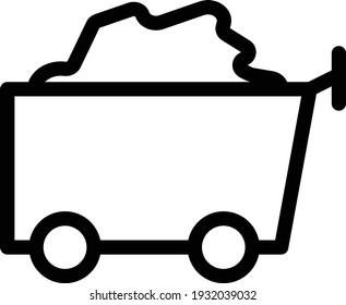 coal vector thin line icon