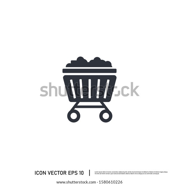 Coal Wagon\
Icon Vector Logo Template Design\
Element