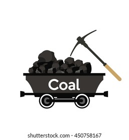 Coal wagon with pickaxe