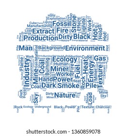 coal word cloud. tag cloud about coal.