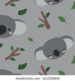 Coala in the Wild Pattern,vector,Illustration