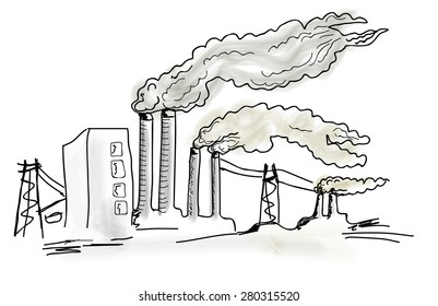  Air Pollution Drawing Sketch for Beginner