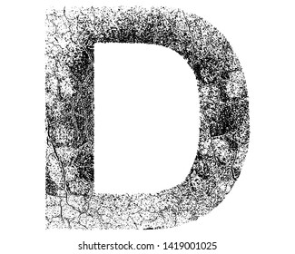 Coarse cracked soil effect letter.