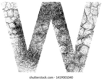 Coarse cracked soil effect letter.