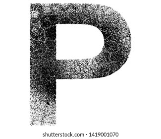 Coarse cracked soil effect letter.
