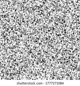 Grosser Stoffhintergrund. Rustikale Teppichstruktur. Grafiken in Schwarz-Weiß.