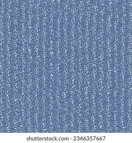 Coarse fabric, blue, flecked, with irregular and interrupted stripes. Rustic rug texture. Vector seamless.