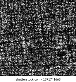 Coarse fabric with broken fibers. Old distressed jute cloth. Grunge graphics.