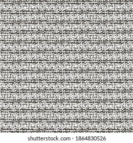 Coarse fabric with double horizontal stripes. Rustic towel made with black and white mixed thread.
