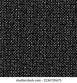 Coarsely Worked Black Mesh Fabric. Backcloth Structure. Abstract Vector.