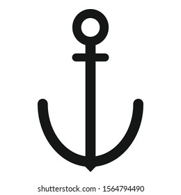 Coast anchor icon. Simple illustration of coast anchor vector icon for web design isolated on white background