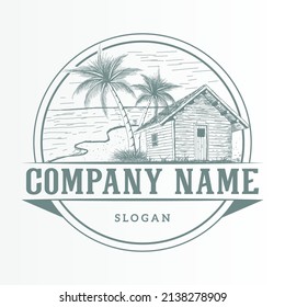 COAST CABIN VINTAGE LOGO DESIGN