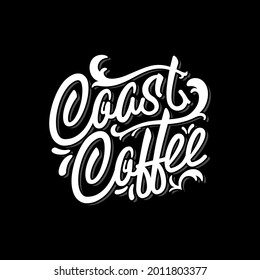 Coast Coffee Classic Vintage Hipster Retro Typography Outdoor Style for Coffee Shop Logo design template vector inspiration