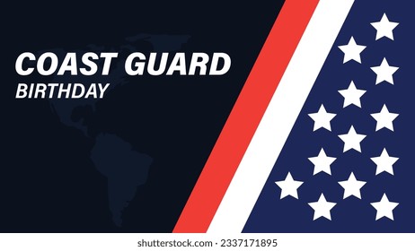 coast guard birthday vector background design