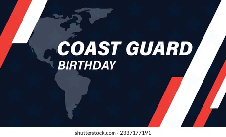 coast guard birthday vector background