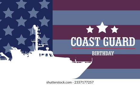 coast guard birthday vector background