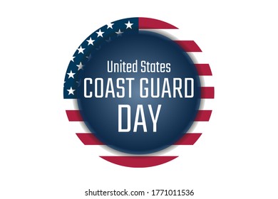 Coast Guard Day. August 4. Holiday concept. Template for background, banner, card, poster with text inscription. Vector EPS10 illustration